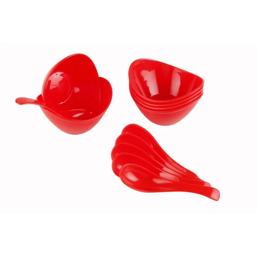 Plastic Soup Bowl With Spoon Set