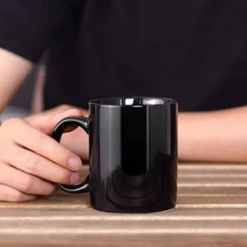 Plain Black Ceramic Coffee Mug