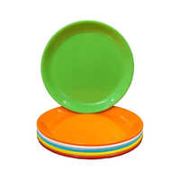 Plastic Round Snack Plate - Color: Multi
