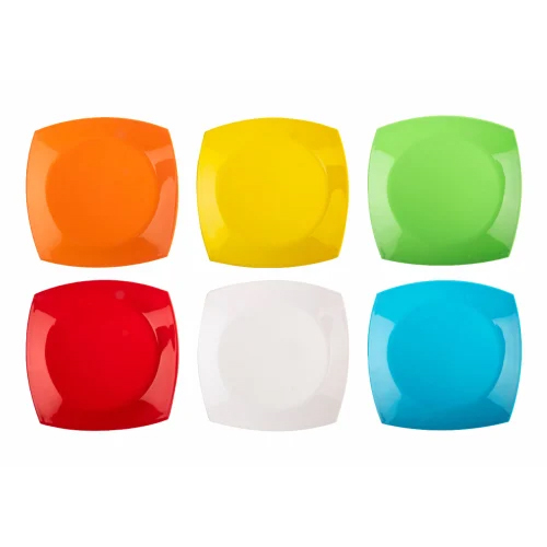 Plastic Square Snack Quarter Plate