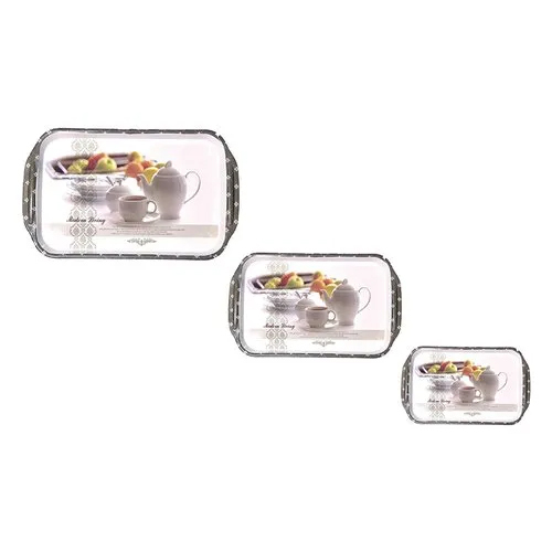 Mehul Melamine Tea Pot Design Square Serving Tray