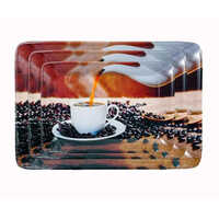Melamine Serving Tray Set 3 Pcs - Color: Multi
