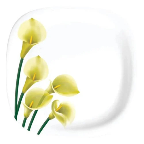 Five Flower Melamine Round Plates