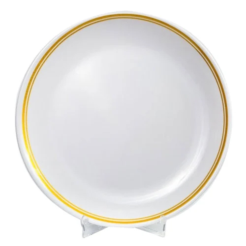 Melamine Plate with Golden Border