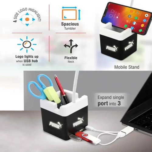 Table Lamp With USB Hub