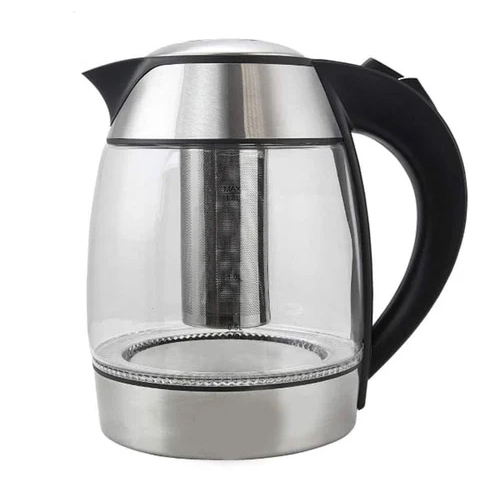 1.8L Electric Glass Kettle with Tea Infuser