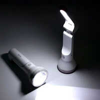 Rechargeable Torch with Folding Lamp