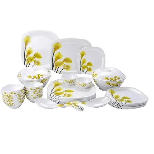 Five Flower Melamine Dinner Set
