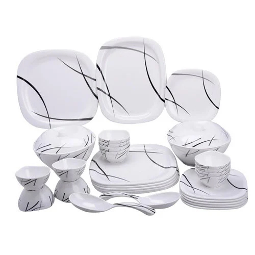 Melamine Square Dinner Set 40 Pcs