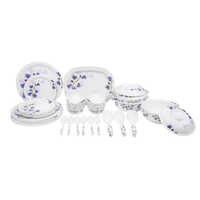 Melamine Dinner Set 40 Pcs - Melamine Material, Different Sizes, Polished White Finish | Elegant Design for Casual and Formal Dining