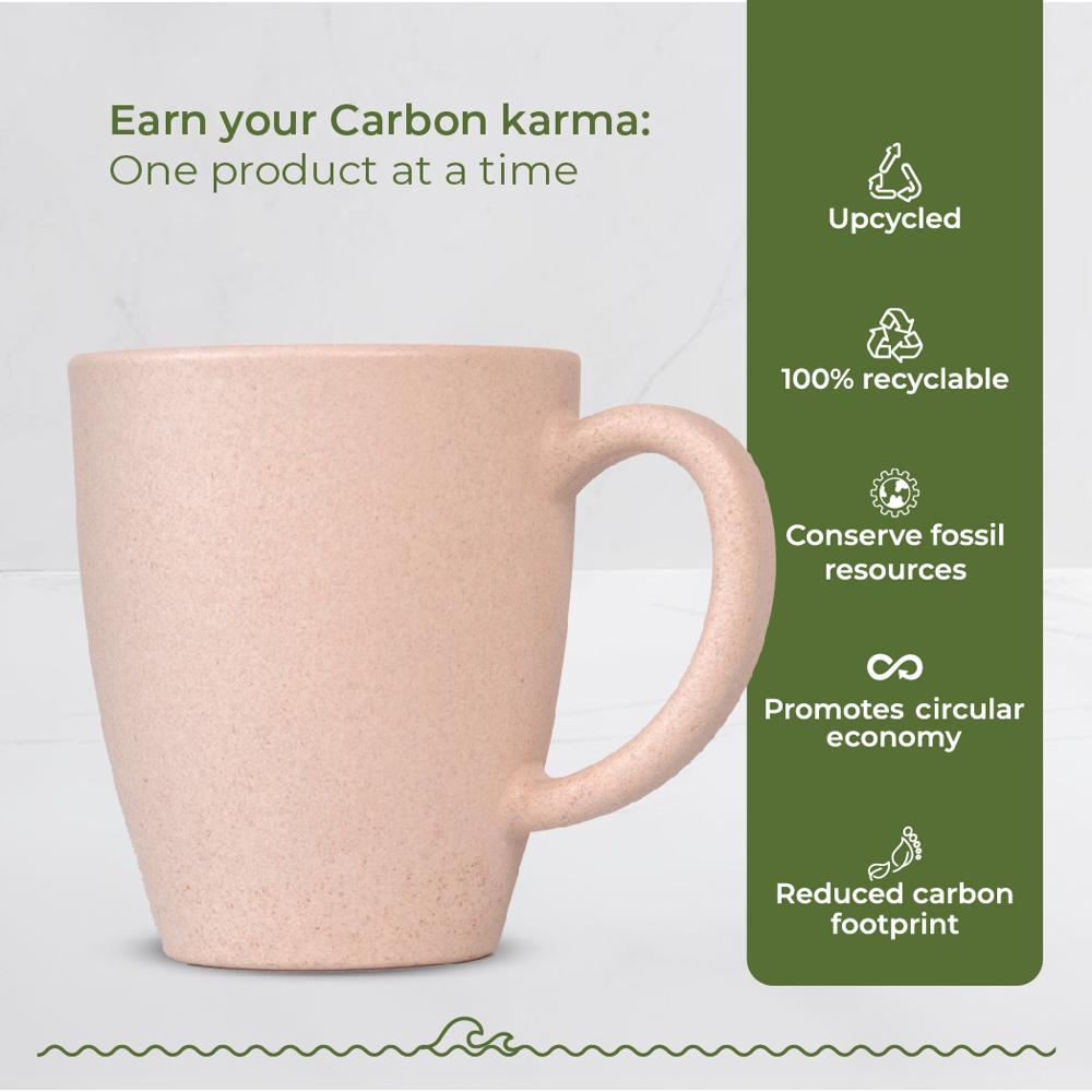 300ml SeaStar Peach Customizable Coffee Mug Unbreakable Coffee Mug Rice Husk Coffee Mug