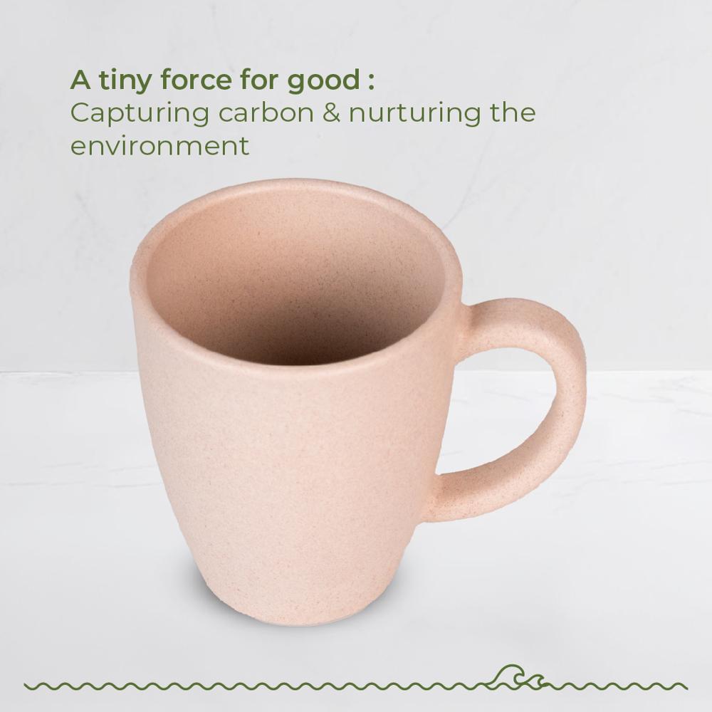 300ml SeaStar Peach Customizable Coffee Mug Unbreakable Coffee Mug Rice Husk Coffee Mug