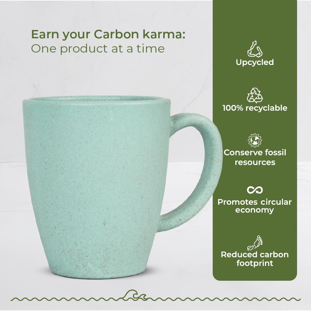 300ml Ocean Wave Blue Vintage Brew Eco Friendly Printed Coffee Mug