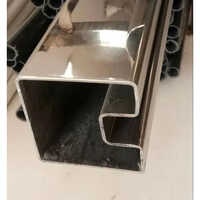 Stainless Steel SS Slot - U Square Tube 40x40mm Single Glass