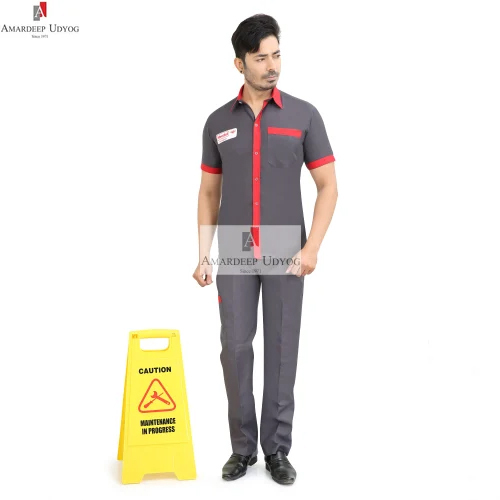 Men Custom Housekeeping Uniform - Color: Gray