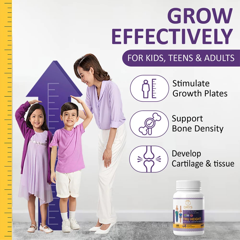 Height Increase Capsule, 60 Capsles | Tru Height 7Days Natural
