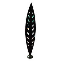 Metal Leaf Sculpture - Color: Black