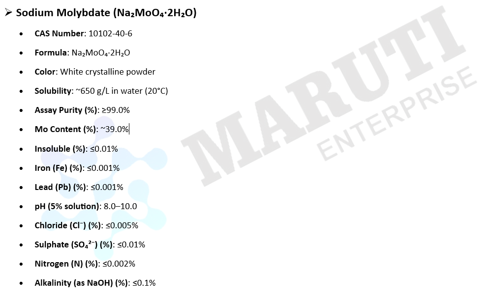 Sodium Molybdate Dihydrate