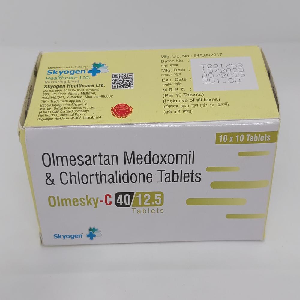 OLMESARTAM MEDOXOMIL 40 MG, CHLORTHALIDONE 12.5  TABLET