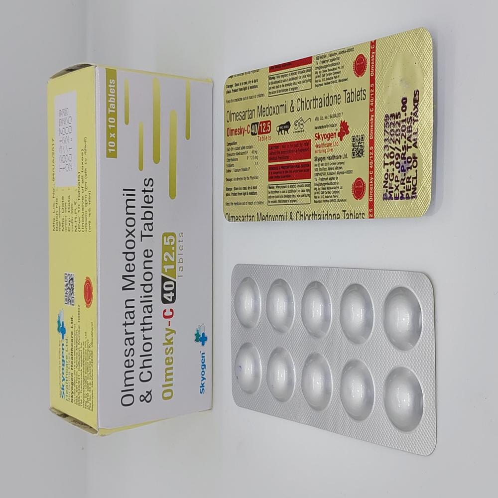 OLMESARTAM MEDOXOMIL 40 MG, CHLORTHALIDONE 12.5  TABLET