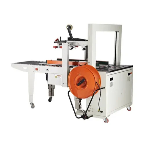 Automatic Box Strapping And Taping Machine