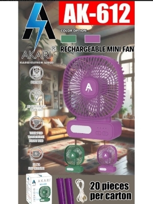 612 Rechargeable mini fan