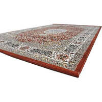 Designer Floor Carpet - High-Quality Wool, Customizable Sizes and Colors, Modern Design with Intricate Embroidered Patterns, Rectangle Shape