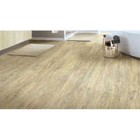 Vinyl Flooring Sheet - Customizable 4.5 Inch Thick, Waterproof Vinyl, Rich Brown Color, Polished Tile Surface Treatment