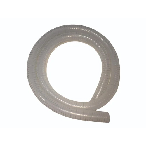 Silicone Ss316l Helical Wire Braided Hose - Color: White