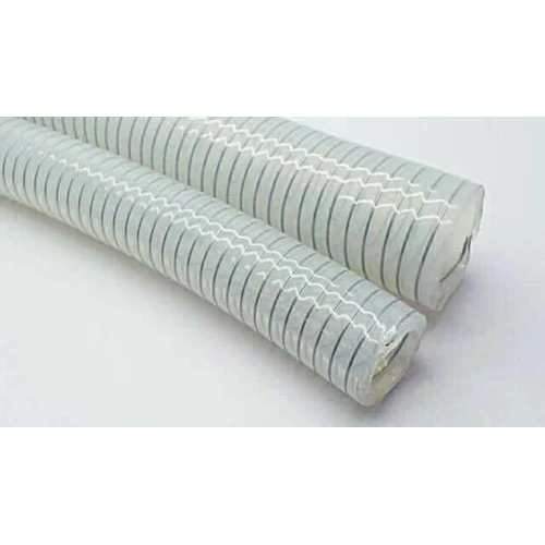 Silicone Ss316l Helical Wire Braided Hose - Color: White