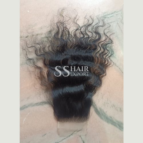 4x4 Curly Closure Sew In Side part Swiss Lace with Free Part Virgin Human hair Vendor