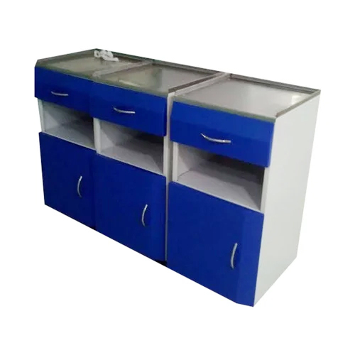 Powder Coated Hospital Bedside Locker - Color: Blue