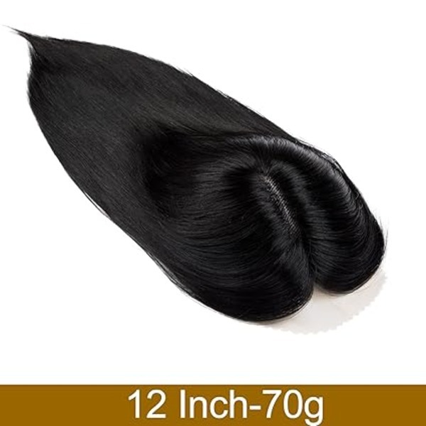 18 Inch Mono Base Toupee for Women Hair Topper Pieces to Add Volume for Thinning or Short Hair