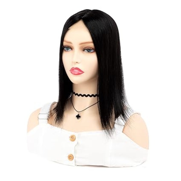 18 Inch Mono Base Toupee for Women Hair Topper Pieces to Add Volume for Thinning or Short Hair