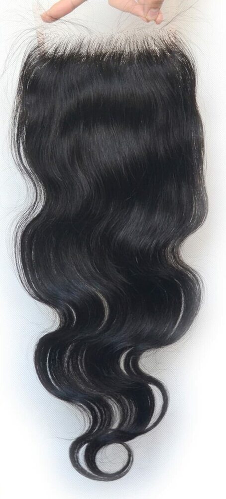 5x5 HD Lace Closure Human Virgin Hair Body Wave Pre Plucked Swiss Lace 5x5 Closure with Baby Hair Bleached Knots Natural Color