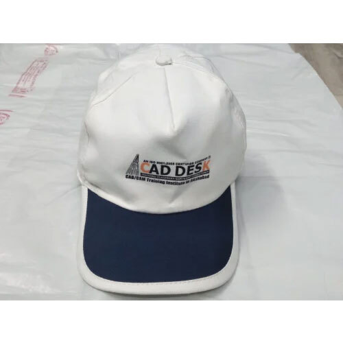 Logo Printed Custom Caps - Color: White