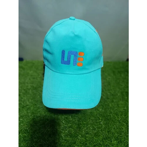 Cotton 6 Panel Embroidery Cap - Color: Blue