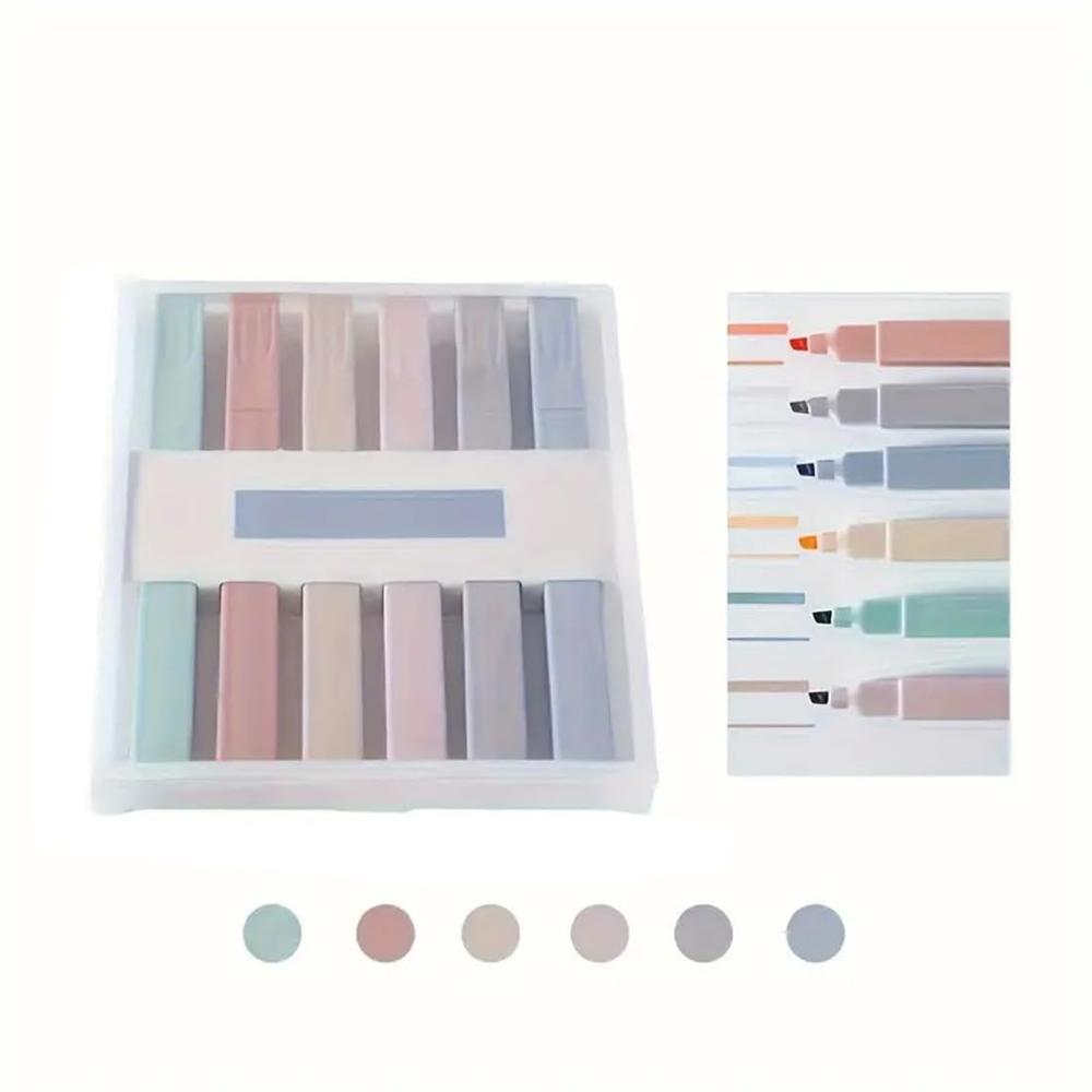 6 Pcs Aesthetic Cute Bible Highlighters - Color: Multicolor