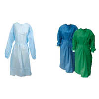 Not Waven Sms Fabric Surgical Gown - Color: Blue & Green