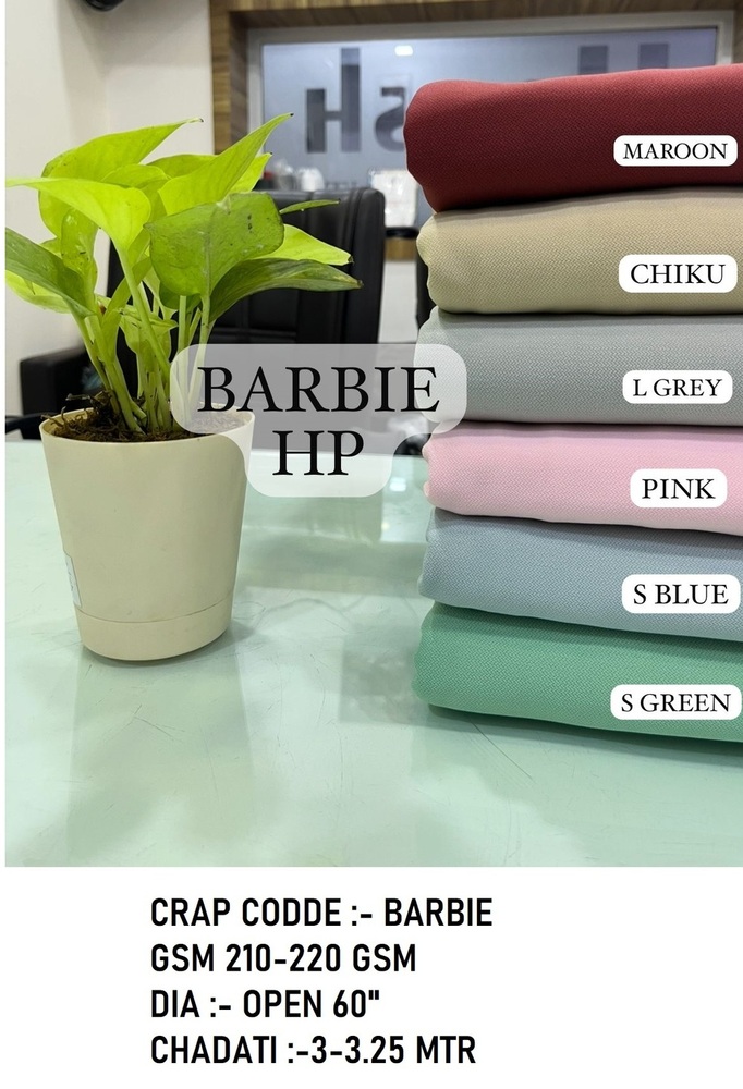 Barbie Knitted Lycra Polyster fabrics