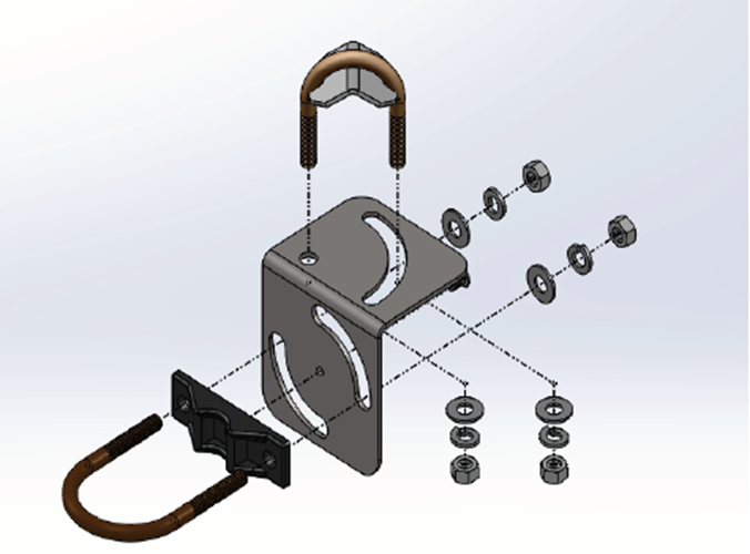 Angled Infrared Radiometer Mounting Bracket (Am-220) - Dimension (L*w*h): 87.8 X 72.4 X 84.1 Millimeter (Mm)