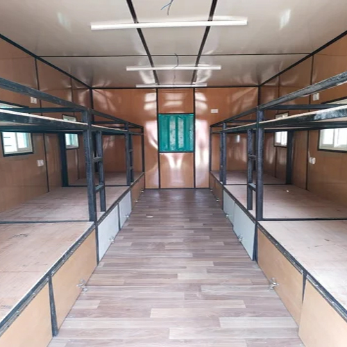 Prefab Steel Bunk Bed House - Color: White