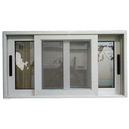 सफेद UPVC स्लाइडिंग खिड़कियाँ