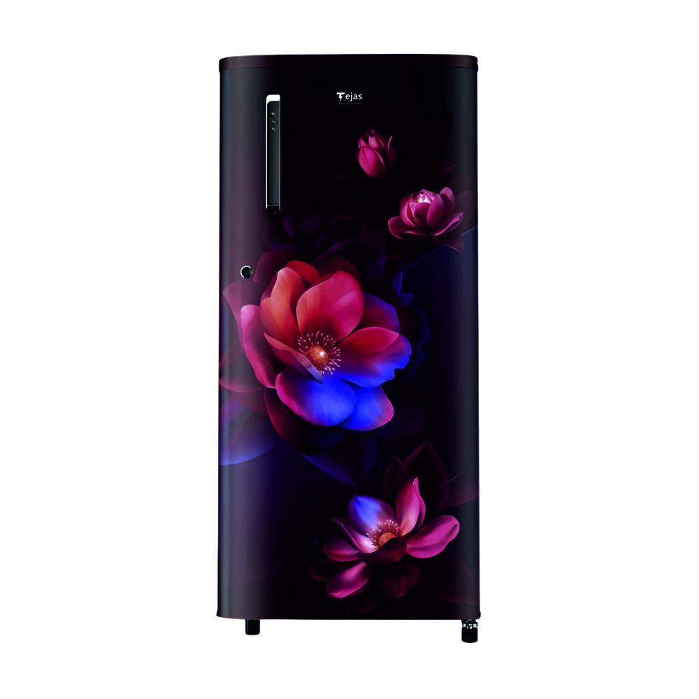 180 Ltr. Refrigerator - Big Flower - Color: Black
