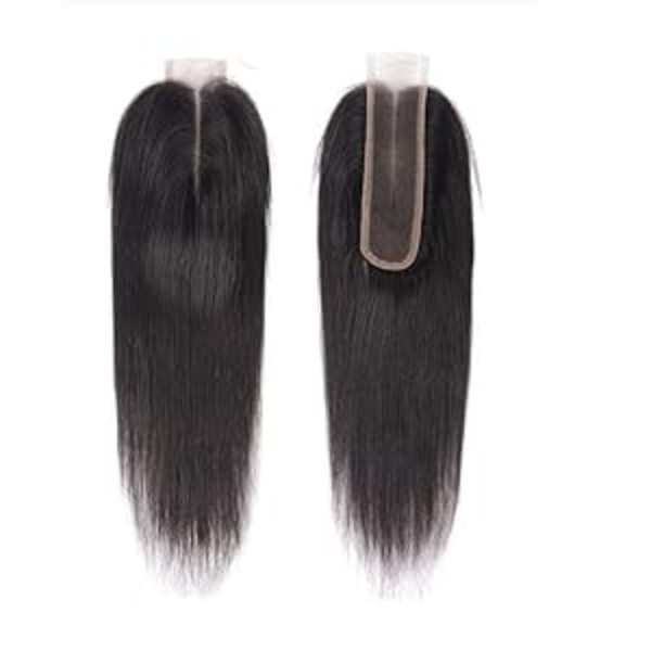 100% Human Hair  Lace Closure Baby Hair Brazilian Human Hair High Density Natural Black 18 Inch