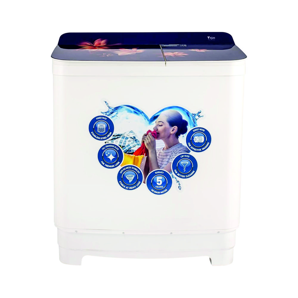 7.5 KG Semi-Automatic Washing Machine - Toughened Glass With Foot