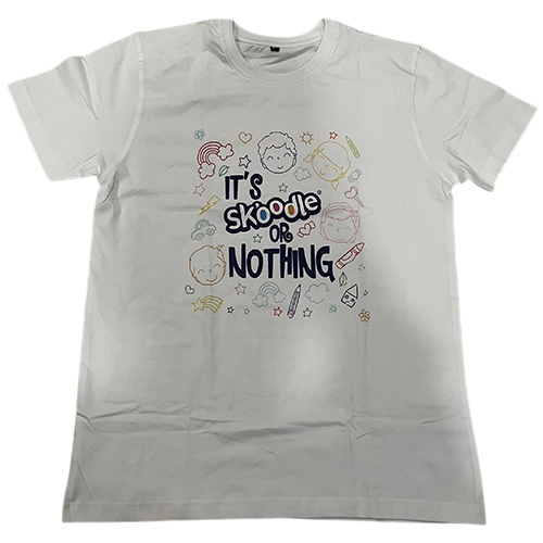 White Cotton Round Neck T-Shirt