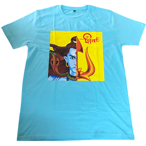 Printed Cotton Round Neck T-Shirt