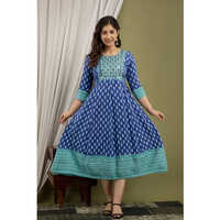 Regular Fit Printed Gown