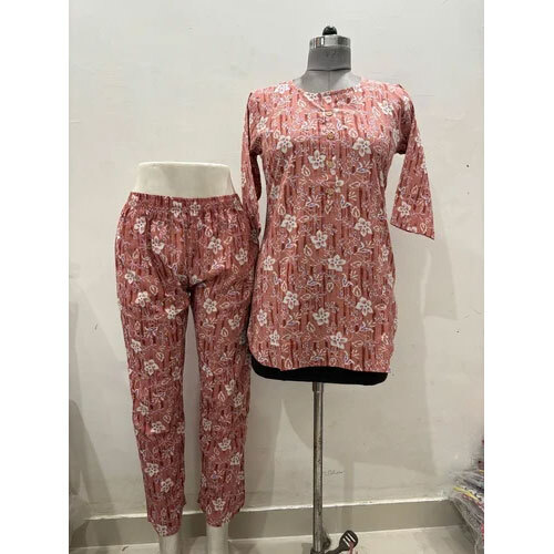 Ladies Cotton Night Dress - Color: Different Available